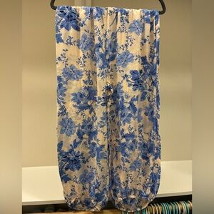 Anthropologie Flowy Jogger Pants in Blue Floral
